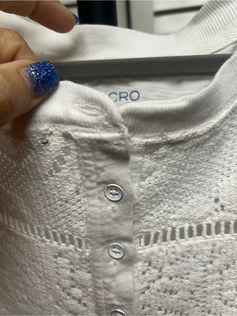 Nwot Pilcro boxy crochet babydoll top - Picture 9 of 10